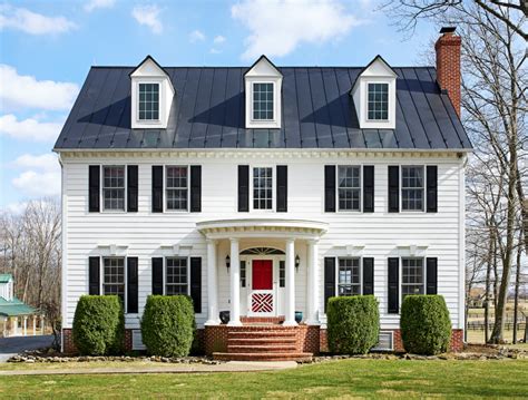 what is metal on wood colonial house|colonial style metal houses.